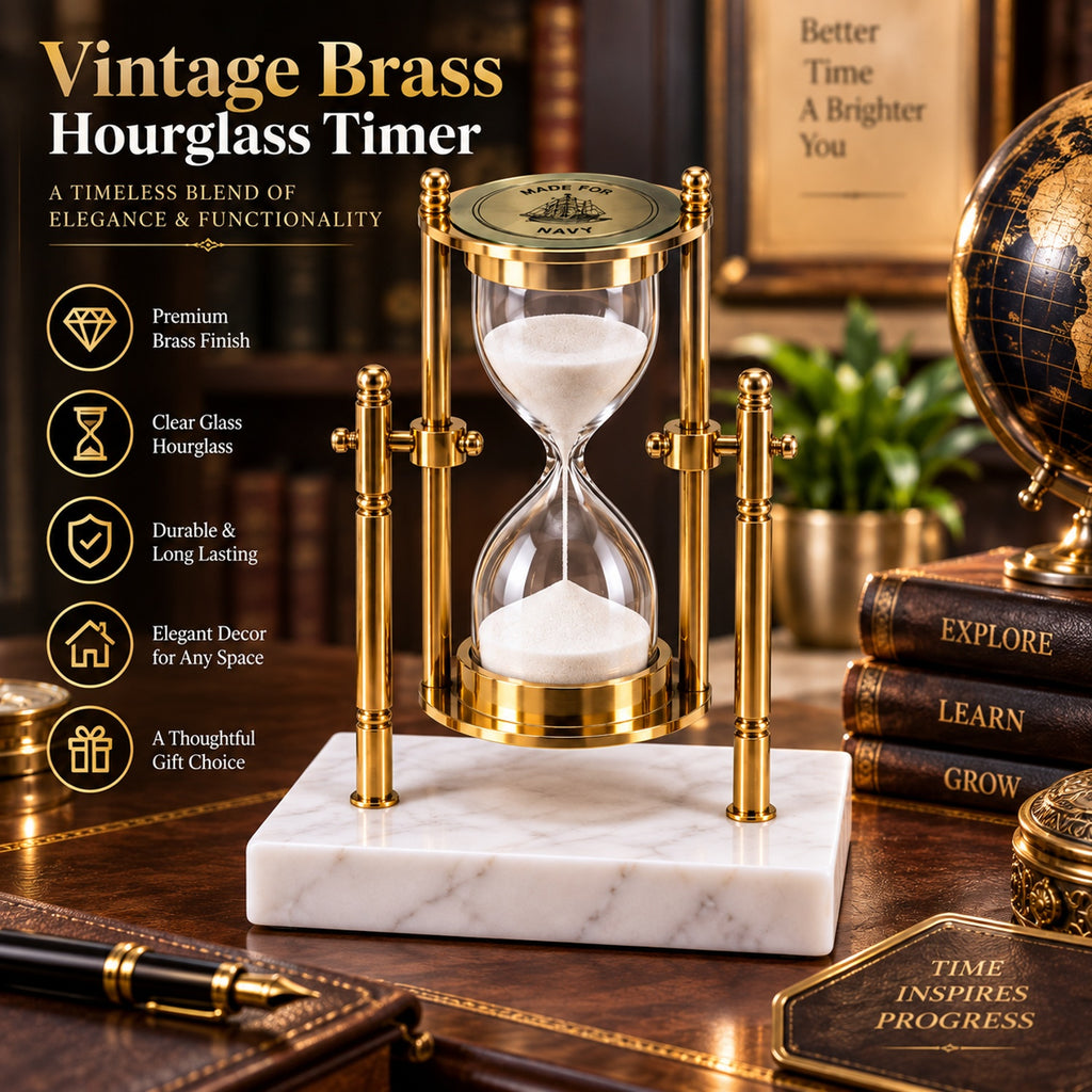 The Navigator Brass Hourglass